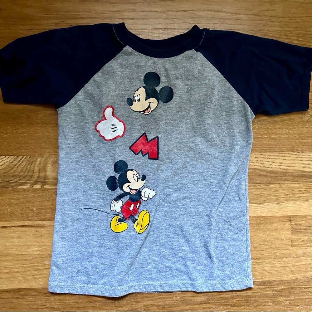Mickey Mouse t shirt-boys size 5/6 short sleeve baseball style